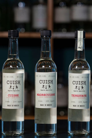 Assortment CUISH agave spirits, destilados, mezcal, available in Denmark