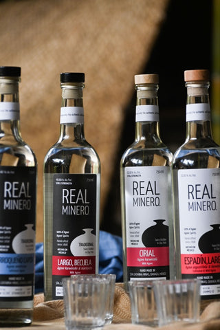 Assortment Real Minero agave spirits, destilados, mezcal, available in Denmark
