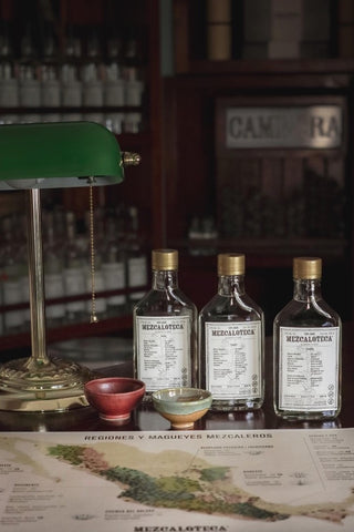 Assortment Mezcalosfera agave spirits, destilados, mezcal, available in Denmark