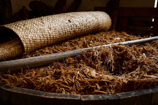 Mezcal fermentation agave fibers Real Minero palenque 1