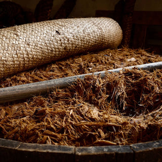 Mezcal fermentation agave fibers Real Minero palenque