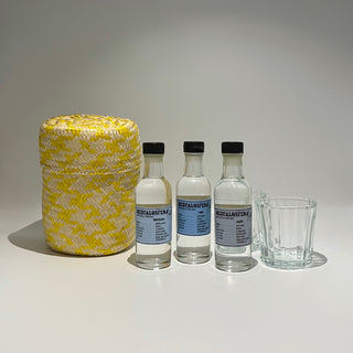 Mezcalosfera mezcal introduction kit with glasses 3 50 ml yellow